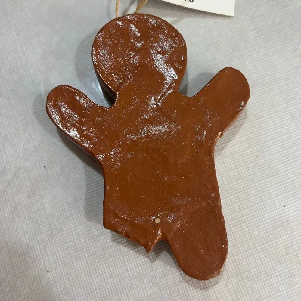 Cody Foster & Co. Gingerbread Man Shrek Inspired Glitter Ornament Gold NWT